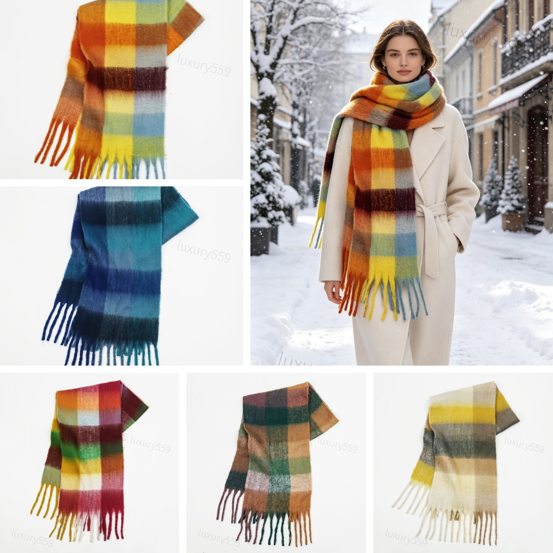 Womens Scarves Mens Winter Scarves Fashion Scarf Unisex Neck Wrap Thick Knitted Scarves Cold Weather Accessories Elegant Office Scarf classic pla