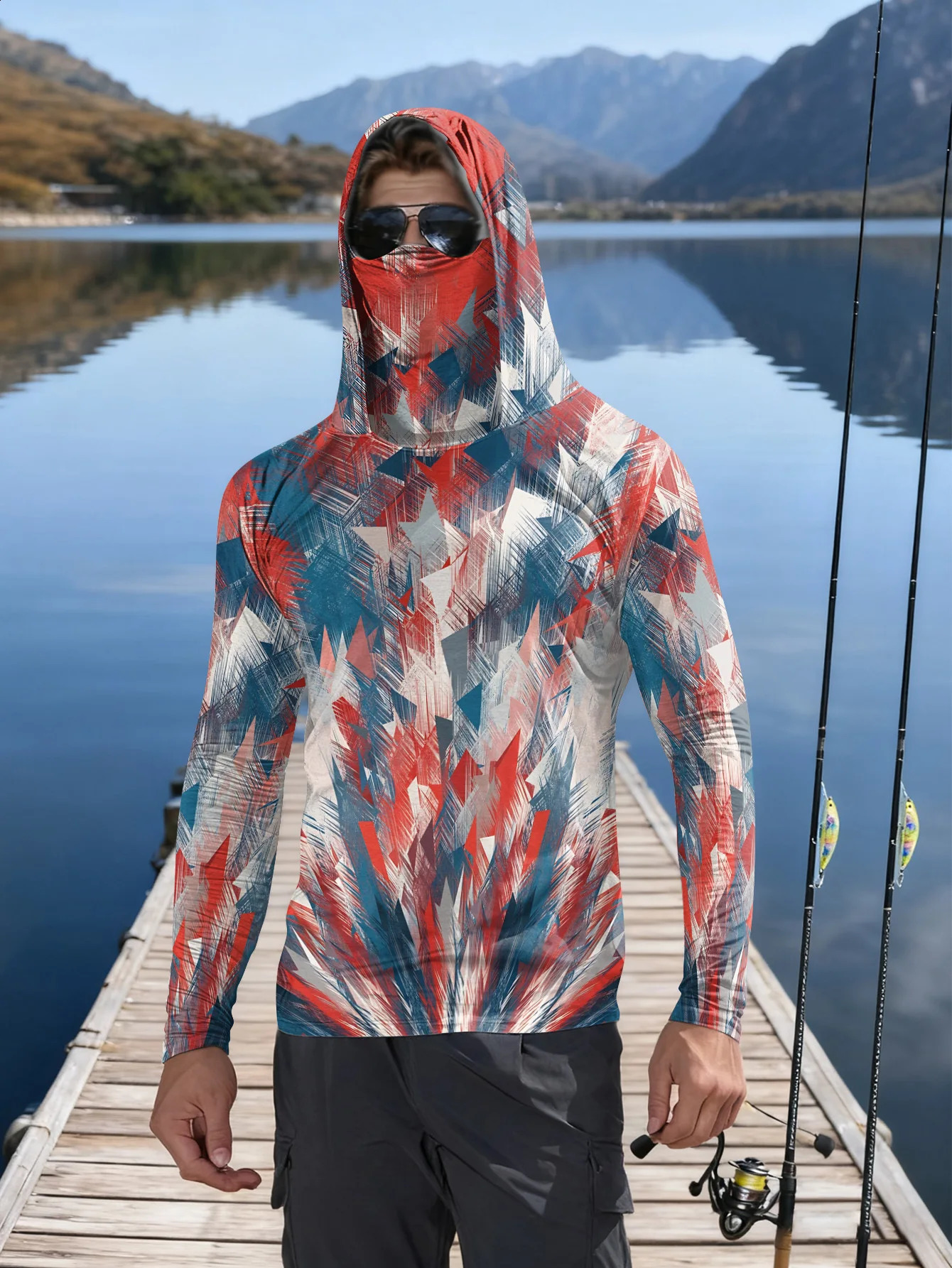 2026 Summer Style Mens Fishing Suit for Outdoor Sports and Leisure Soft Comfortable 3D Patterned Print w260919