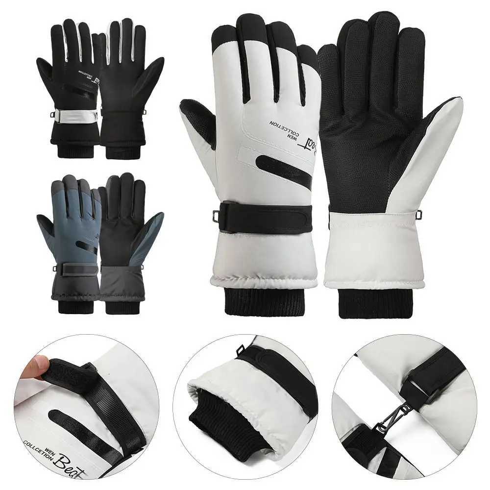 Ski Gloves Fashion Warm Winter Gloves Lining Fleece Thickened Thermal Snowboard Ski Gloves waterProof Nonslip Touchscreen Mitten Driving D2609191