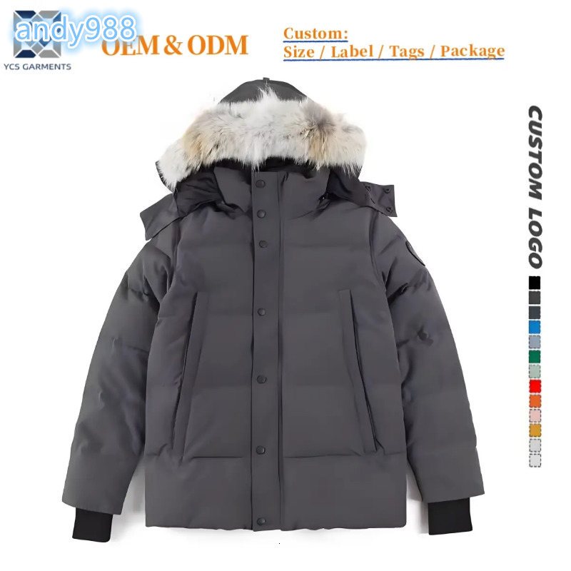 Unisex White Wolf Fur Hooded Parka | Waterproof Windproof Winter Jacket | Thermal Insulated Breathable Filled Long OEM Service