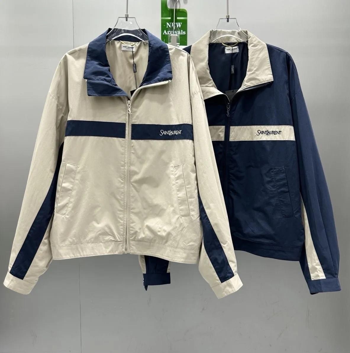 Luxury Women Sporty Striped Windbreaker Coat Designer Embroidered Zipper Up Jacket Spring Autumn Street Style Vacation Outerwear Vest Blouse Polo Sh