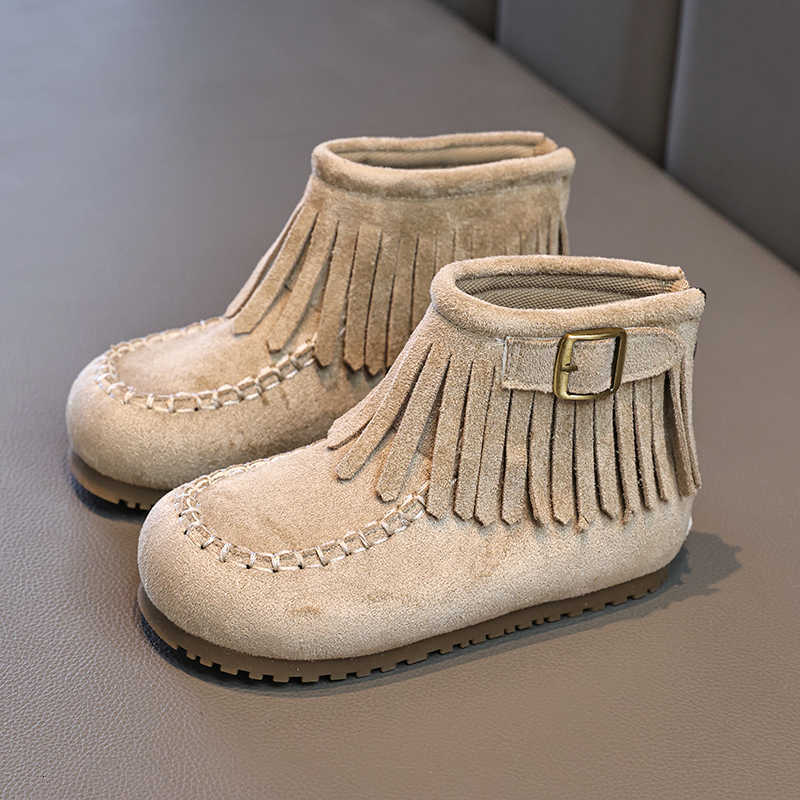 Fashion Children Boots Boots Girls Tassel Short Booties Faux Suede Boots Princess Girls Boots Autumn Winter Kids Flats Shoes for GirlsT260919