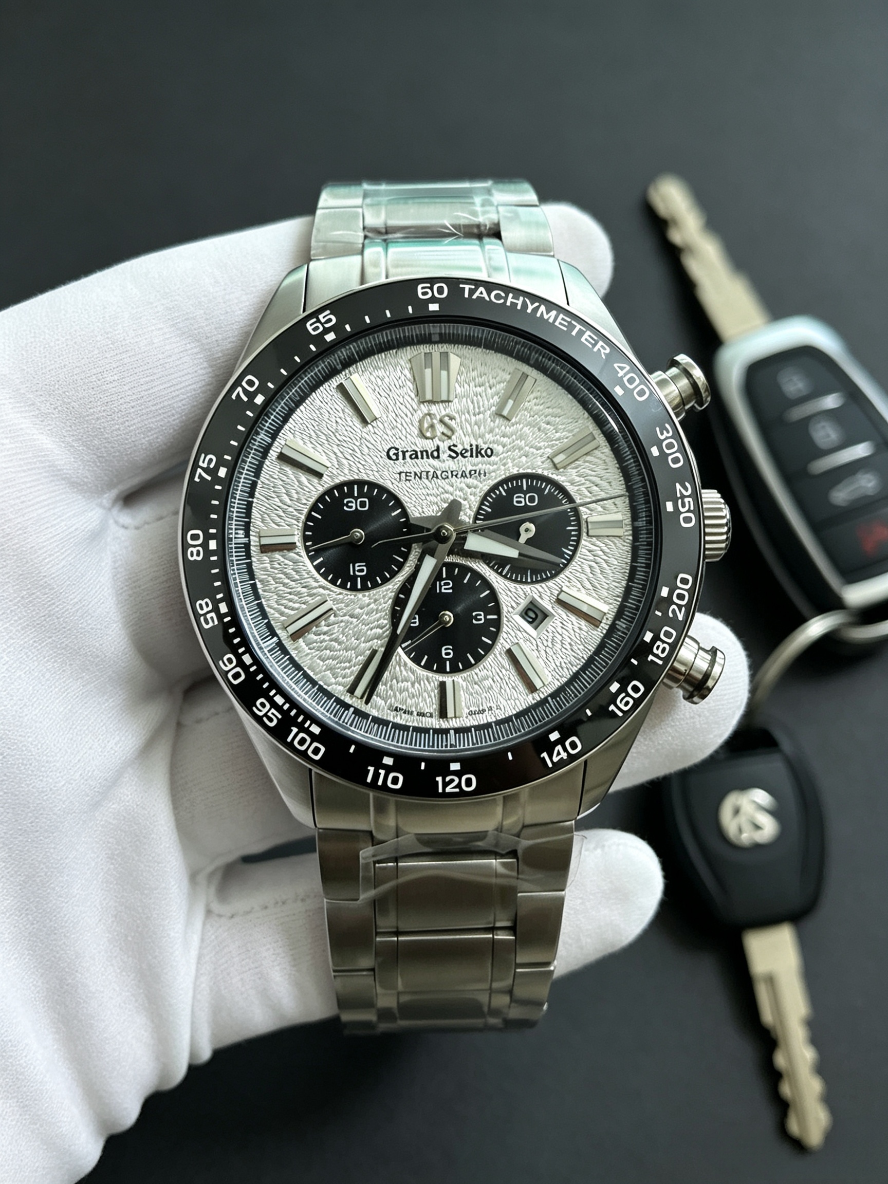 Top Men's Grand Seikoity All Steel Automatic Mechanical Watch Three Eye Timing Rotating bezel Calendar Display Multifunctional Designer Watch#6
