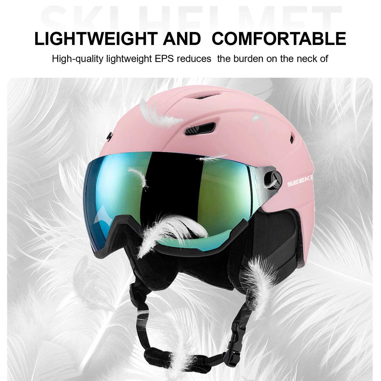 Ski Ski Winter Helmets UMUSEEKER Helmet Helmet And Mirror Integrated Outdoor Snowboard And Double Board Ski Sports Equipment Safety Helmet D2609191