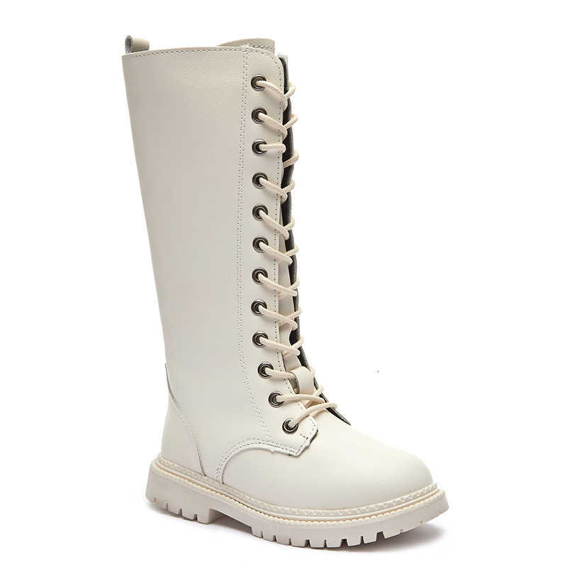 Botas nuevas de otoño Botas largas para niñas Botas altas individuales Botas de cuero de princesa Pu Moda Caliente Impermeable Fresco Todo fósforo 2