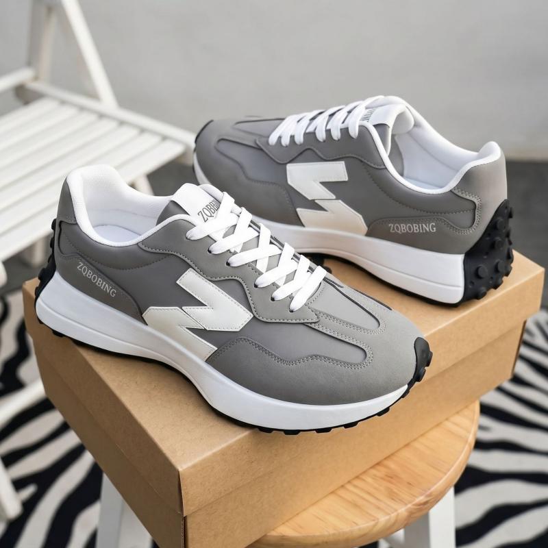 Designer 2026 new classic letter sports shoes versatile height increasing student grey casual shoes for men and woman