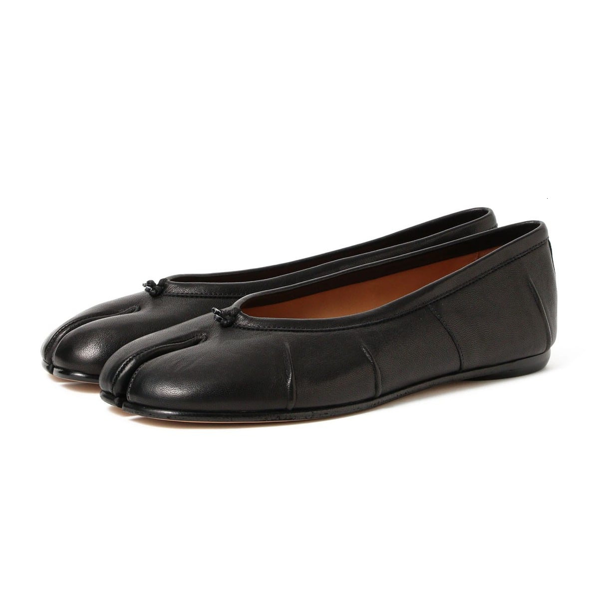 shoe loafer Designer Luxury ballet flat tabi leather split toe burgundy mary jane woman slip ons low profile casual comfort classic genuine quality