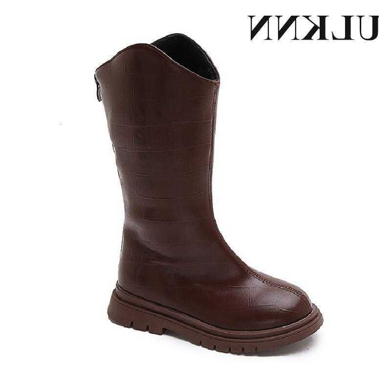 Botas para montar para niños Botas cálidas de invierno para niños Botas altas para niñas nuevas Zapatos de algodón para otoño e invierno Botas para