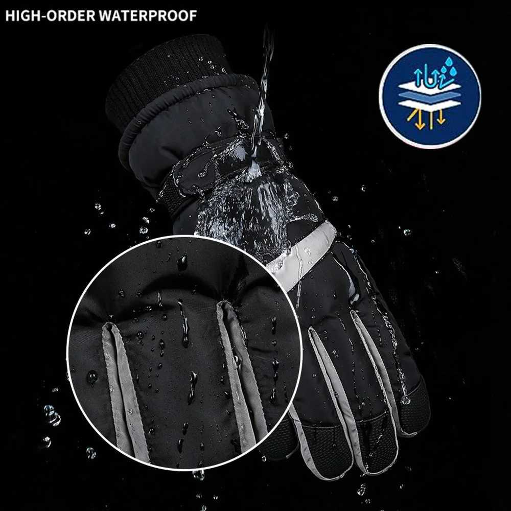Ski Gloves YANBIGUO 1Pair Ski Sport Gloves waterProof -Thickened Warm Snowboard Touch Screen Cycling Workout Outdoor Winter for Men Women D2609191