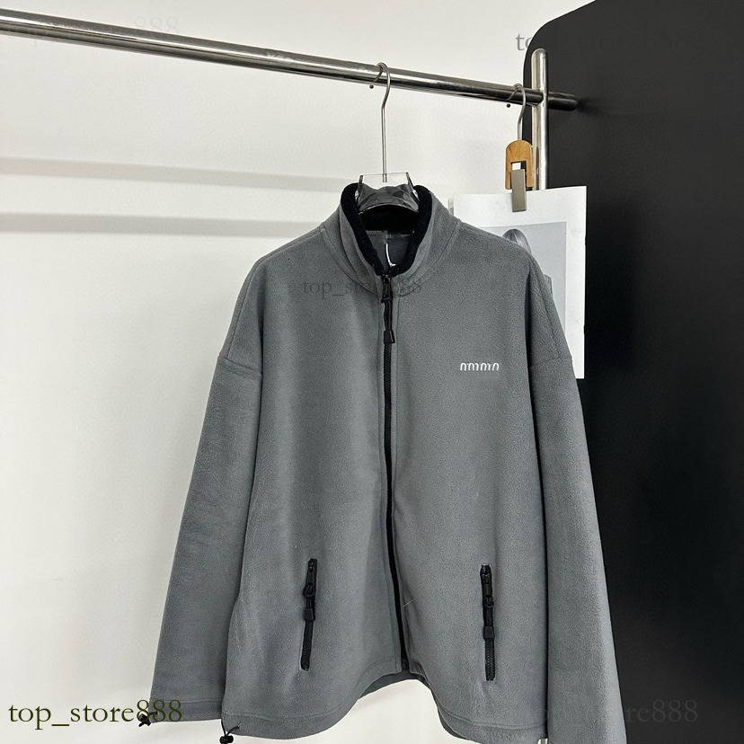 Miu Jacket Womens Jacket Designer Tech Fleece Jacket Designer Drawstring Winter Sport Jacket For Women Men Black Pattern Sweater Youth Style 6D3