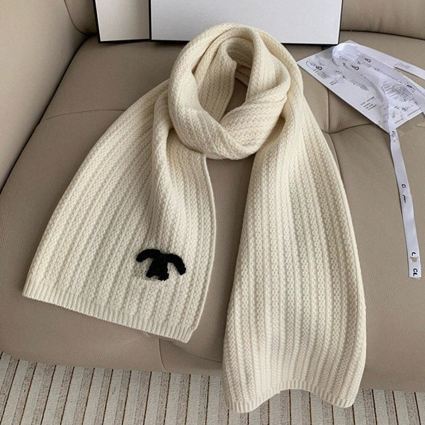 C Letter embroidery long knitted scarf for women designer scarf autumn winter letter cotton shawl enlarged warm and thickened scarves Pashmina High