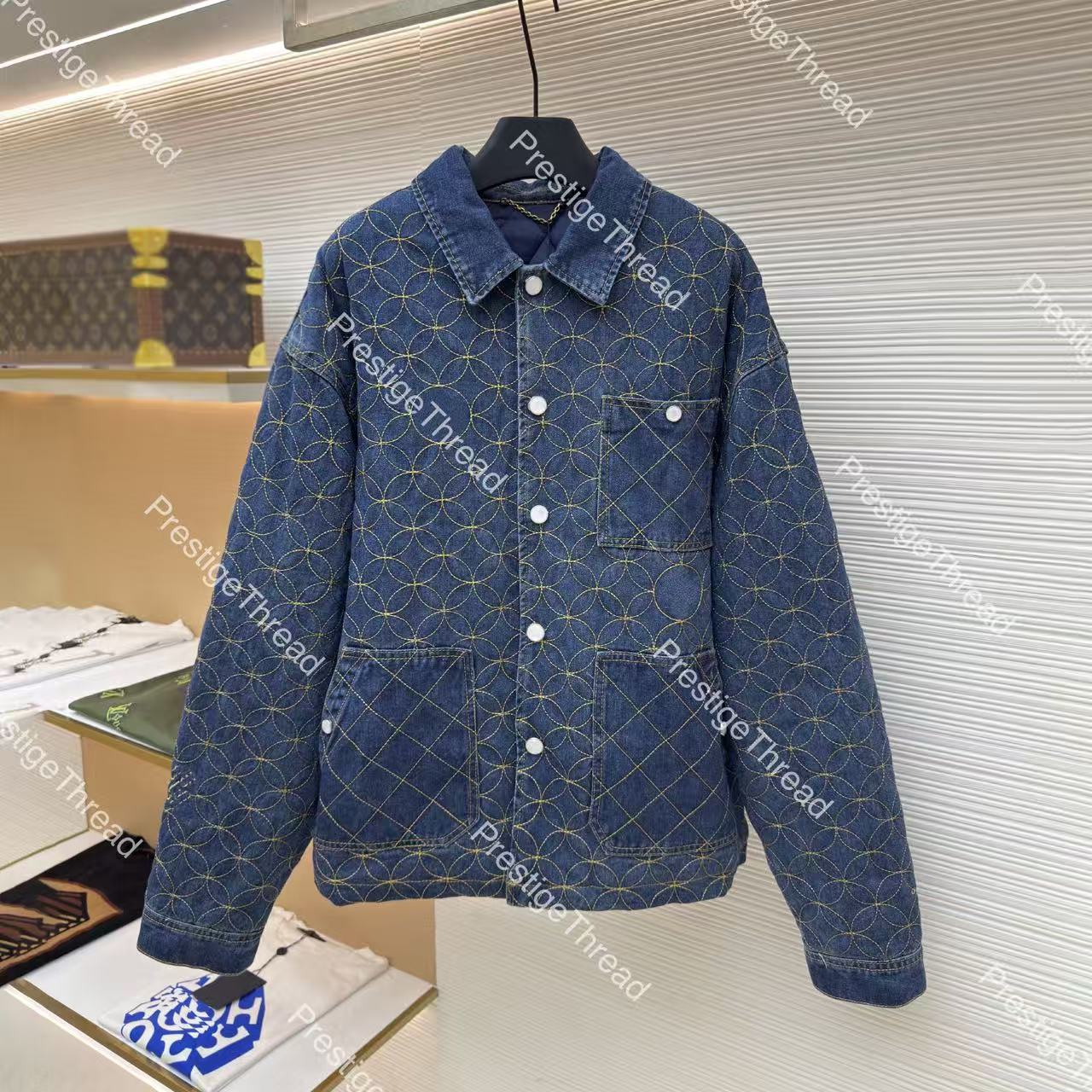 High-Quality Designer Men's Tracksuits Autumn and Winter New Release, Boot-Stitch Embroidered Denim Shirt, Denim Shorts Fashionable Men's