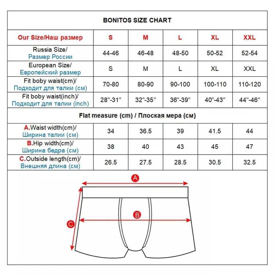 Men's Underpants 4pcs/pack Boxer Briefs Panties Letter Man Underwear Solid Color Cotton Men Underpants Sexy Undrewear Shorts BONITOS Brand D260