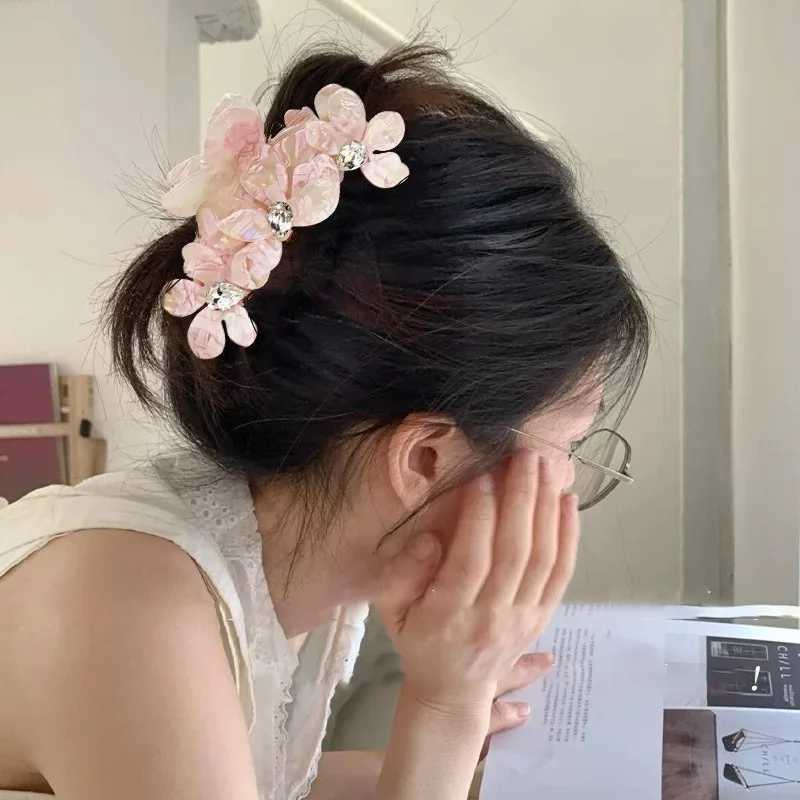 Acetate Hair Claw Clip For Boho Women Rhinestone Decorative Hair Accessories Y2k Cute Summer Beach Clips Gifts M260918