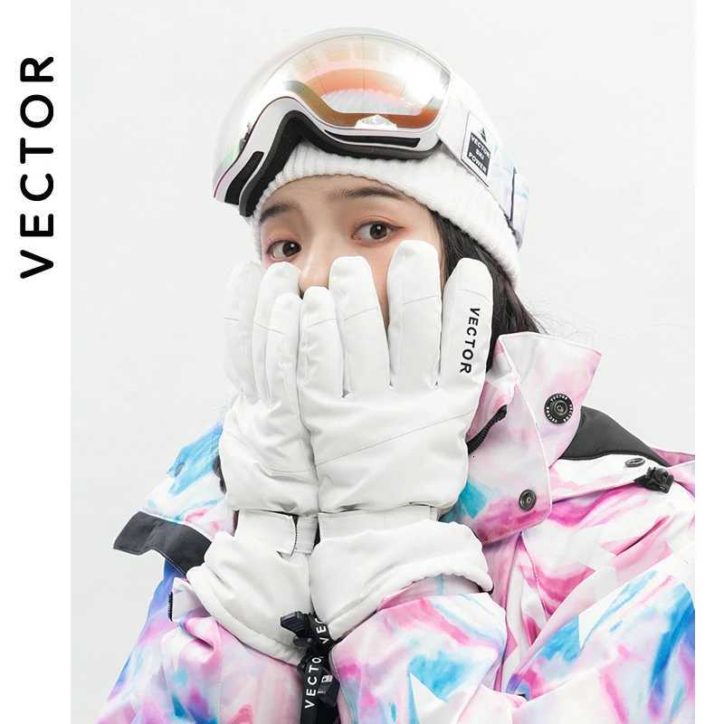 Ski Gloves Extra Thick Men Women 2-IN-1 Mittens Ski Gloves Snowboard Snow Winter Sports Warm waterProof windpro of Skiing Faux Leather Plam D2609191