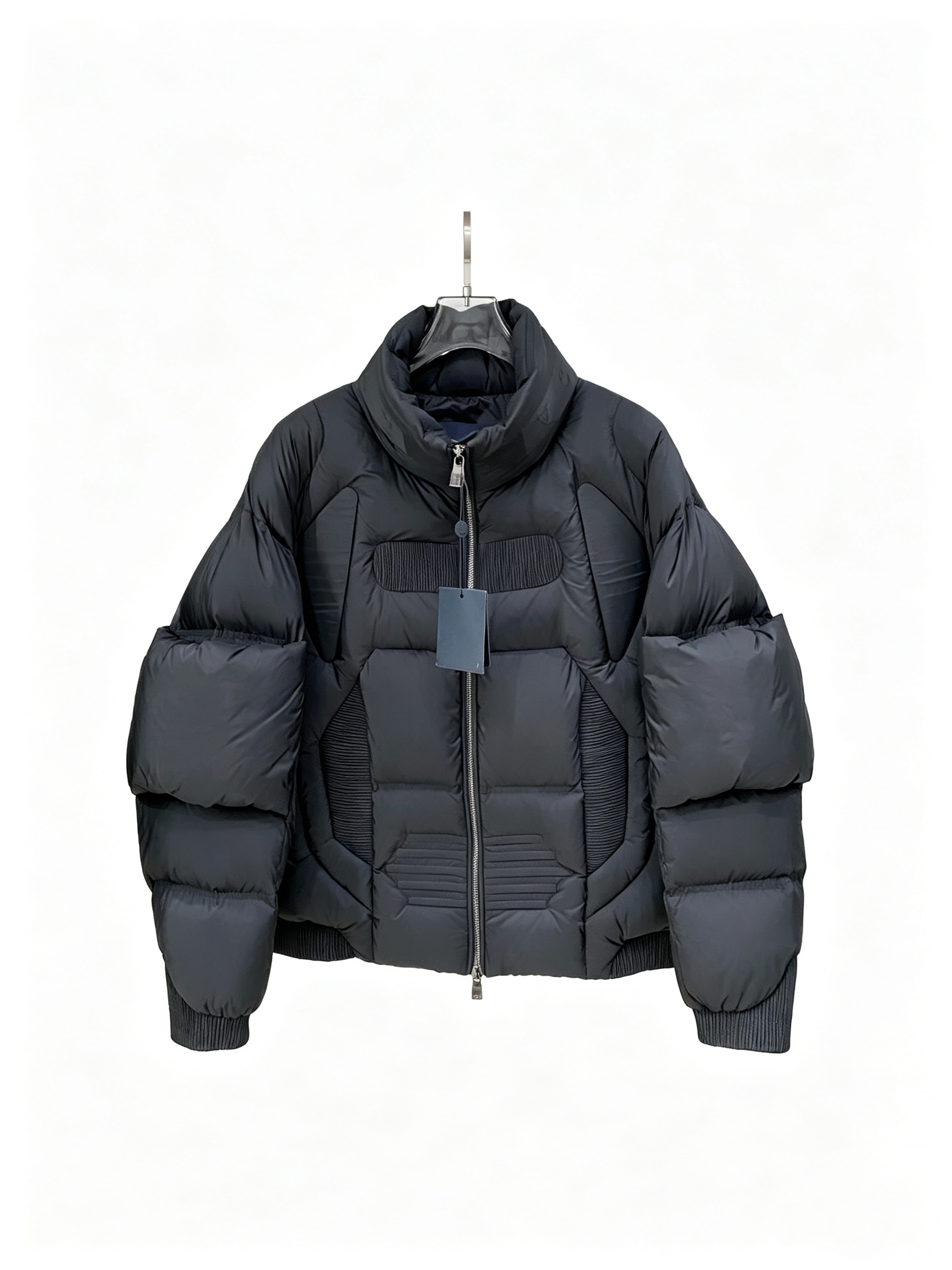 2026 Fall Mens Top Designer Unisex Stand Collar Down Jacket Luxury 95 White Duck Down Thick Warm Winter Geometric Stitching Puffer Outerwear