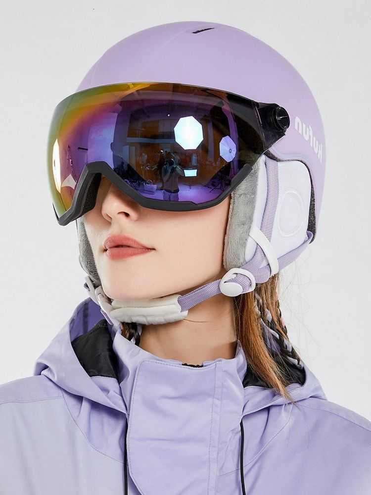 with Ski Helmet Ski Helmets Goggles Snowboard 2 in 1 Visor Integrally-molded Men Women Winter Snow Sports Outdoor Girls Boys Children Kids D260919