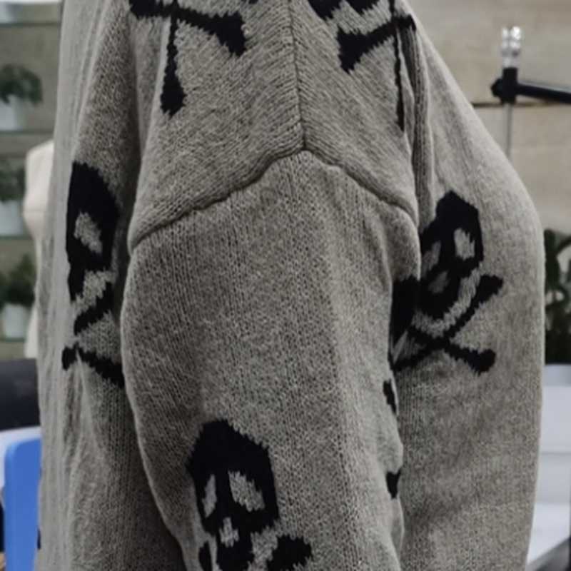 Sweater Halloween Women Halloween Sweater Long Sve Crew Neck Skull Pullover Warm Sweater for Fall Winter2.1 S260919GY7K