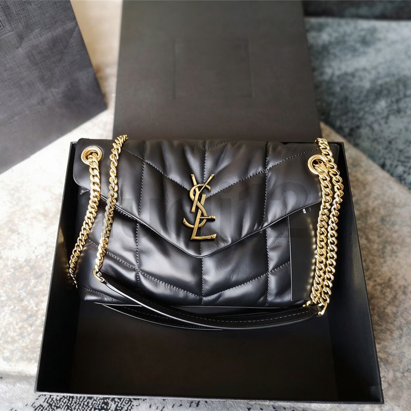 New 8A designer bag loulou cloud bag purse Womens crossbody shoulder bag handbag Luxury backpack mirror quality leather chain bag litchi hobo fashio