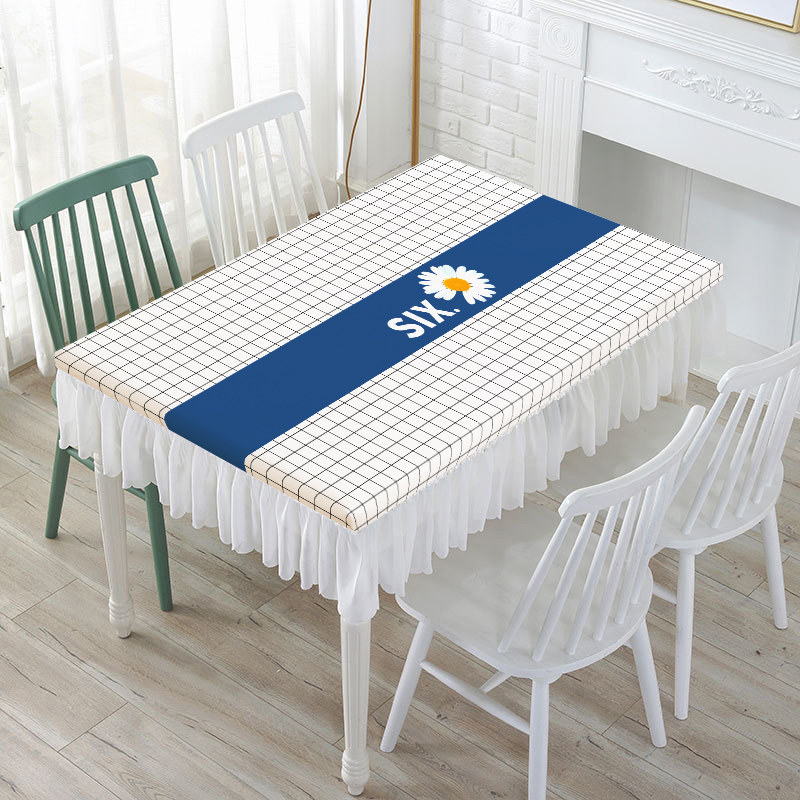Nappe rectangulaire de Style crème personnalisée, résistante à l'huile, imperméable et sans entretien, facile à nettoyer, nouveau Design minimali