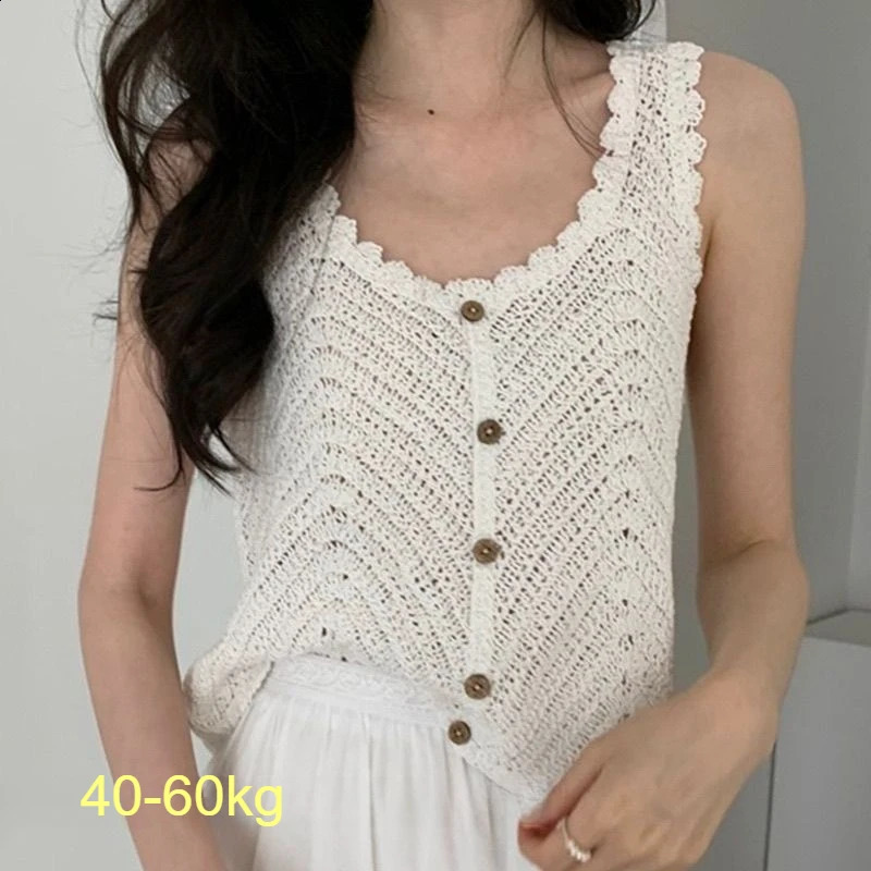 Women Crochet Knitted Tank Top French Hollow Out Casual Beach Vacation Crop Camis Camisole Backless Perspective Splicing Camis 260918