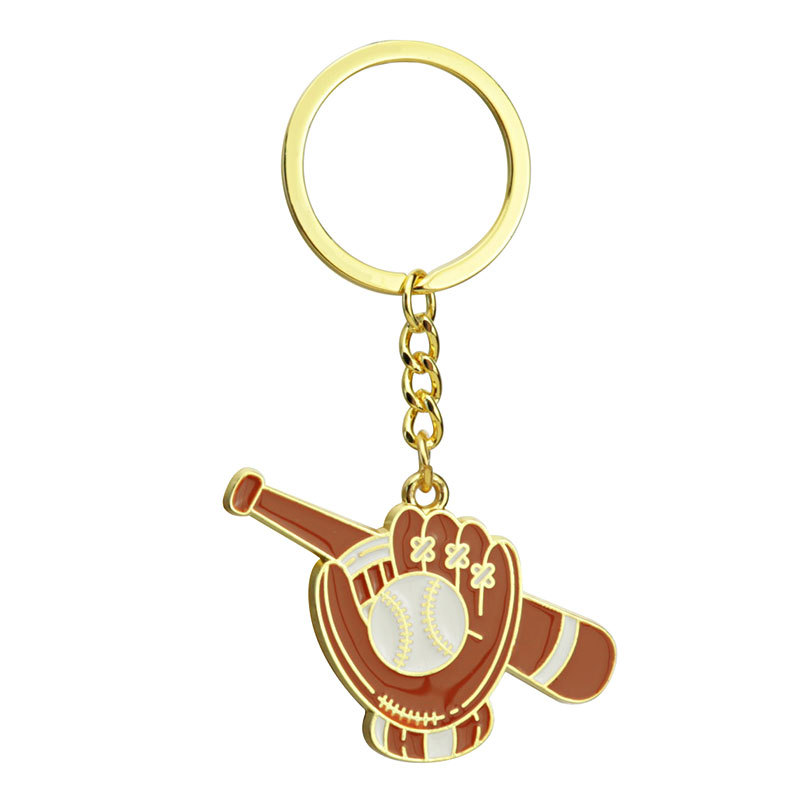 Porte-clés de Baseball personnalisé en alliage de Zinc, pendentif de Style américain, Souvenir de Club de Baseball, breloque de sac hautement est