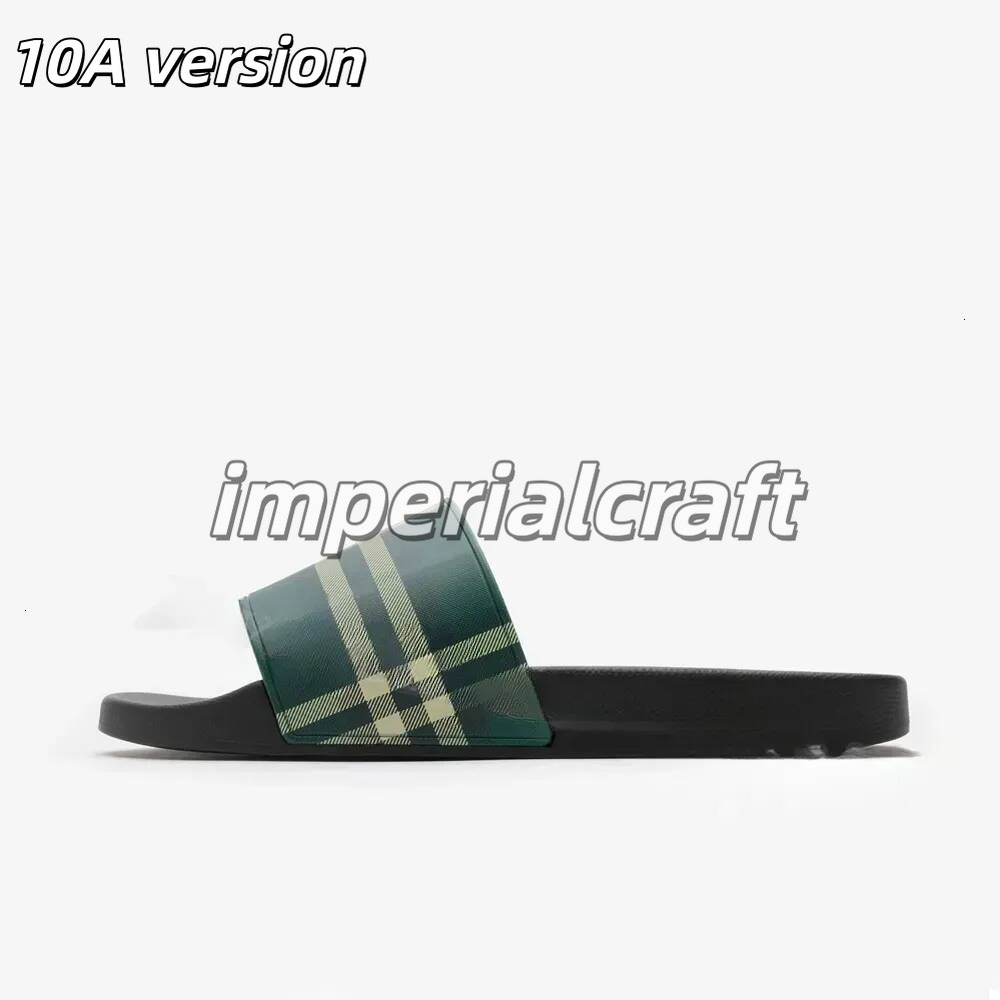 Designer Check Bur Berryitys Slides Summer Beach Slippers Vintage Tartan Blueberry Slider High Quality Luxury Sandals Archive Beige Print Embossed S