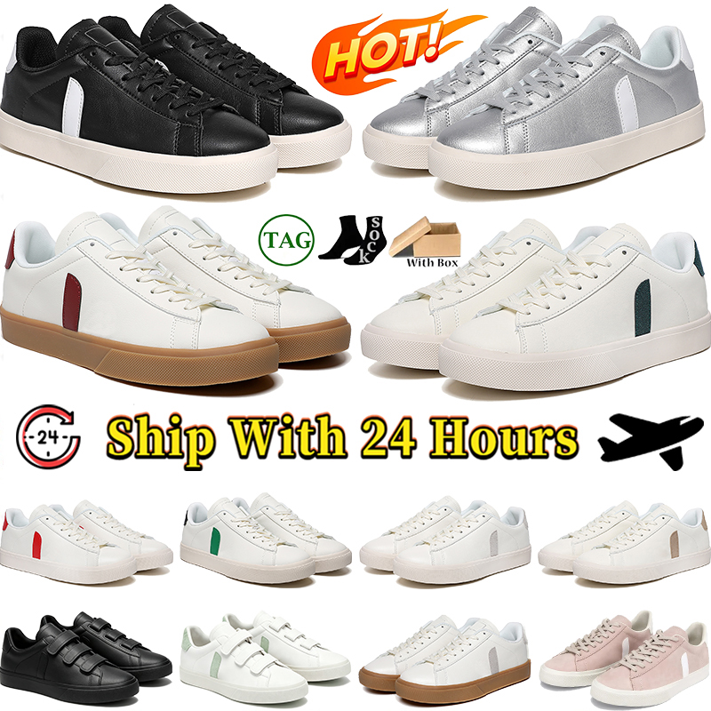 With box Designer shoes Campo Chromefree Leather Sneakers Black Emeraude White Natural Outdoor Recreation Casual Walk Sports Sneaker Womens Mens