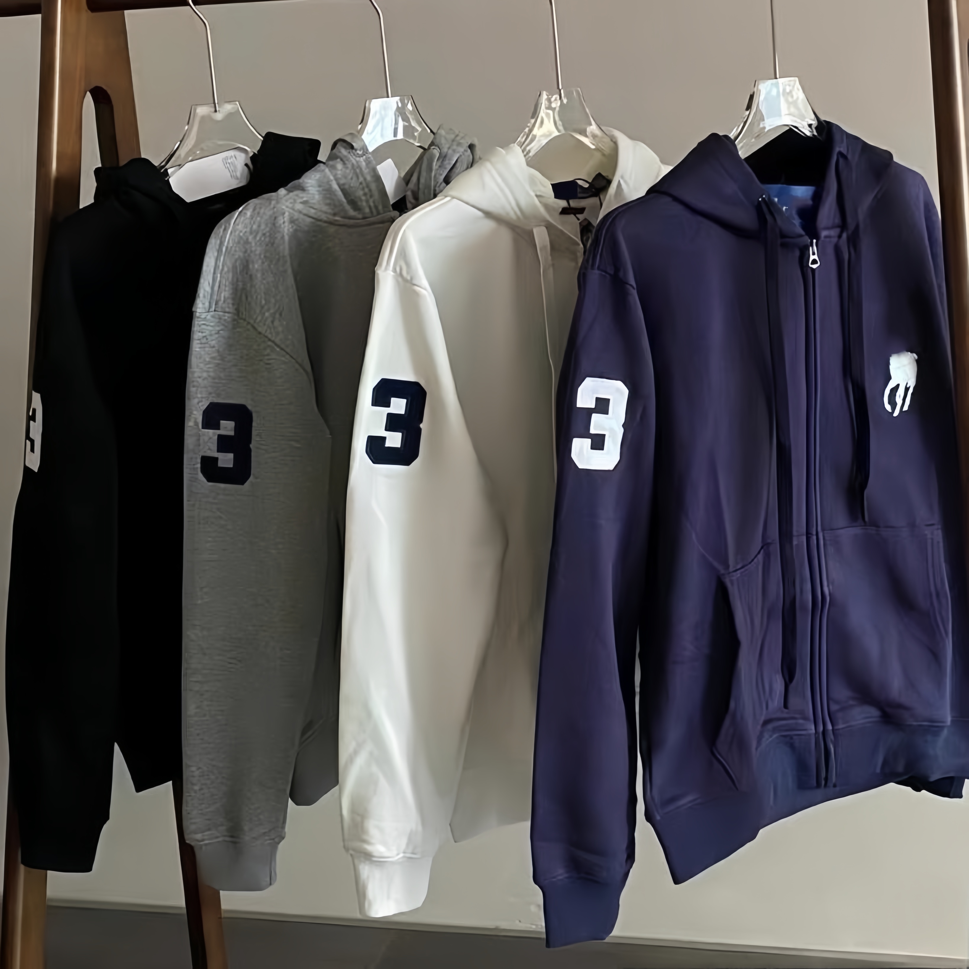 polo ra1phy laurend Designer Hoodie Men Tracksuit jacket T shirt Long Sleeve Sweatshirts Zip Up Hoody Mens Cotton Cardigan Pullover Sweater Sport Ja