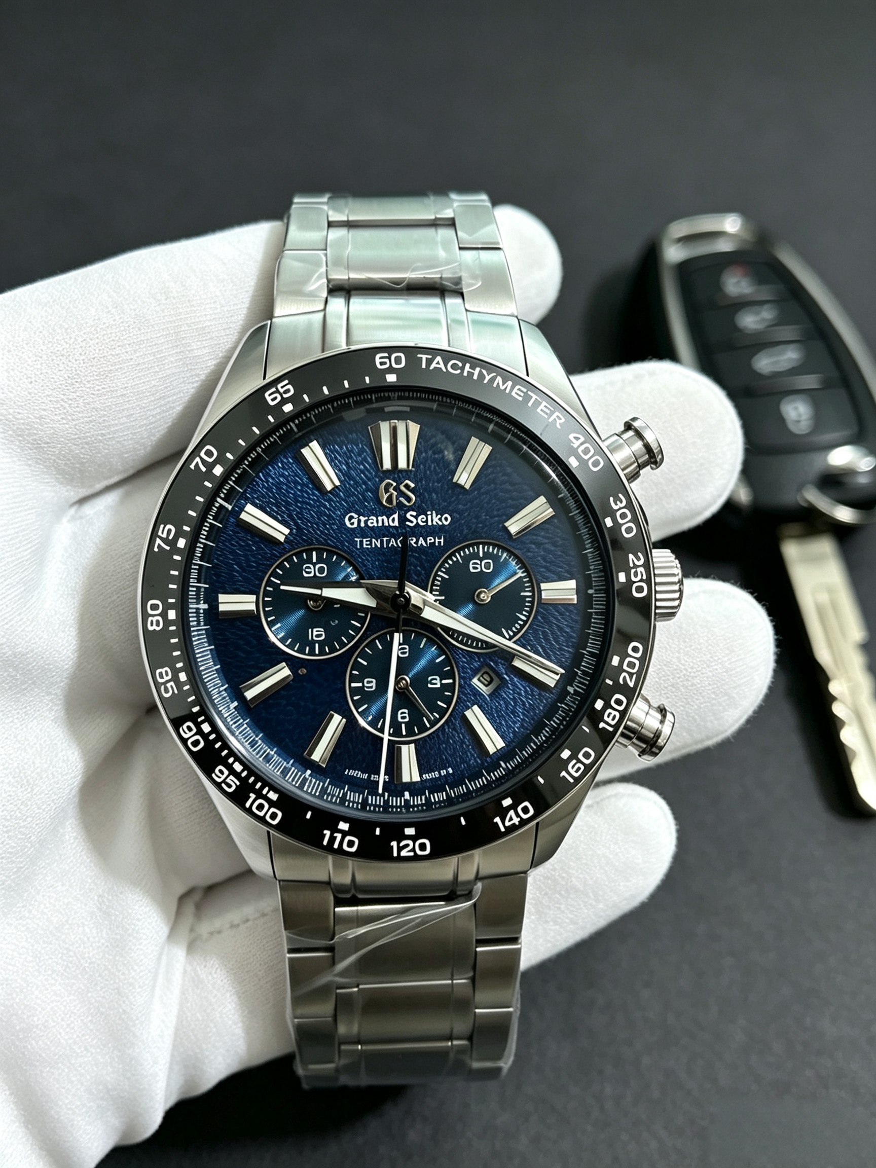 Top Men's Grand Seikoity All Steel Automatic Mechanical Watch Three Eye Timing Rotating bezel Calendar Display Multifunctional Designer Watch#6