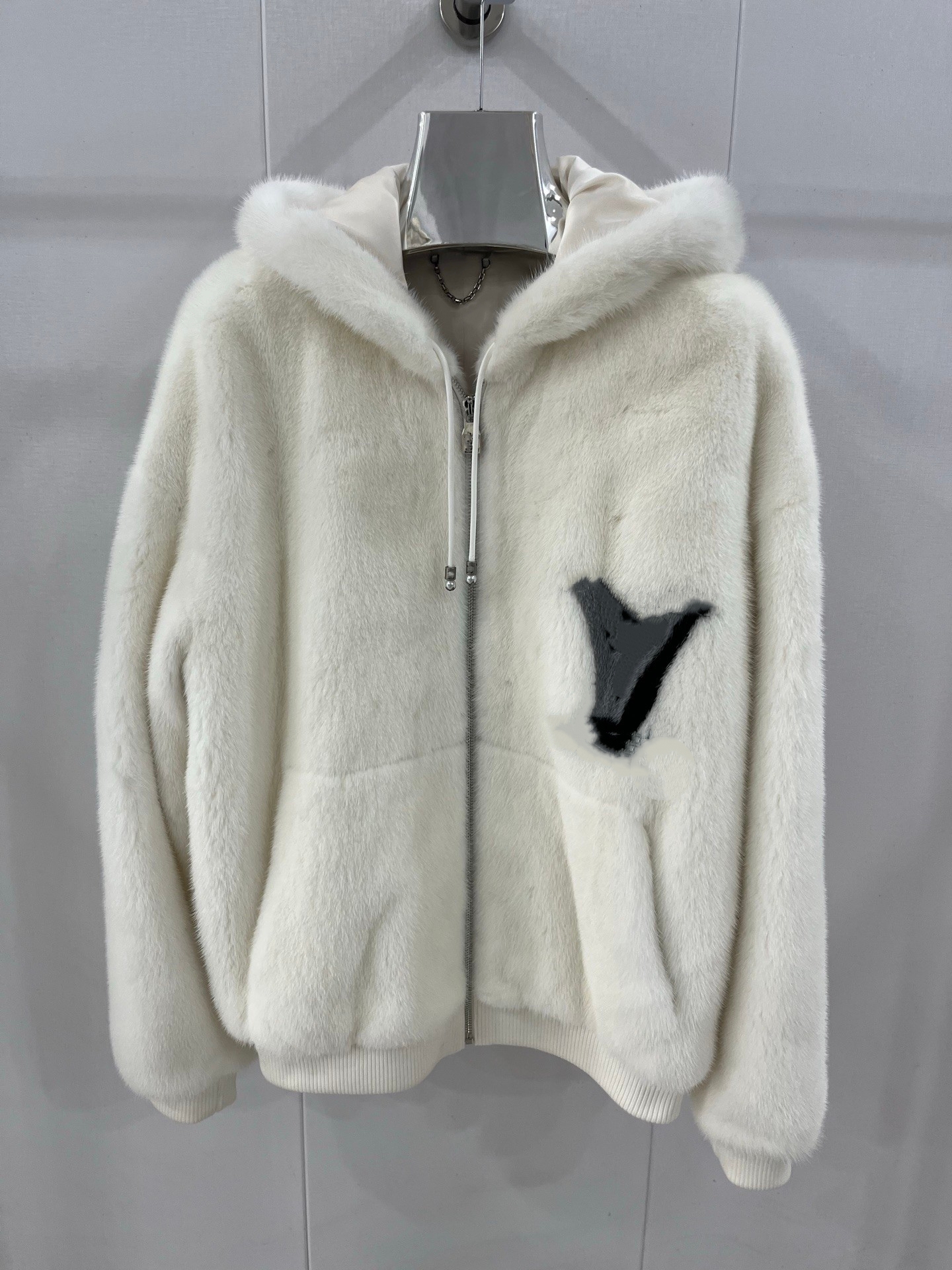 2026 Winter Top Mens Designer Hooded Faux Mink Fur Jacket Unisex Luxury Fluffy Zip Up Warm Winter Coat Casual Loose Plush Outerwear