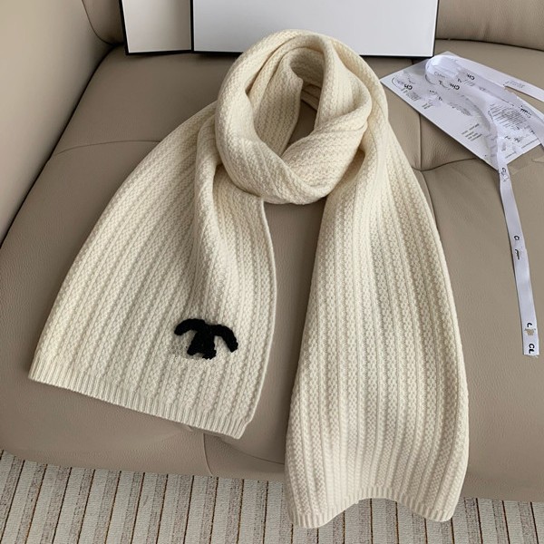 C Letter embroidery long knitted scarf for women designer scarf autumn winter letter cotton shawl enlarged warm and thickened scarves Pashmina High