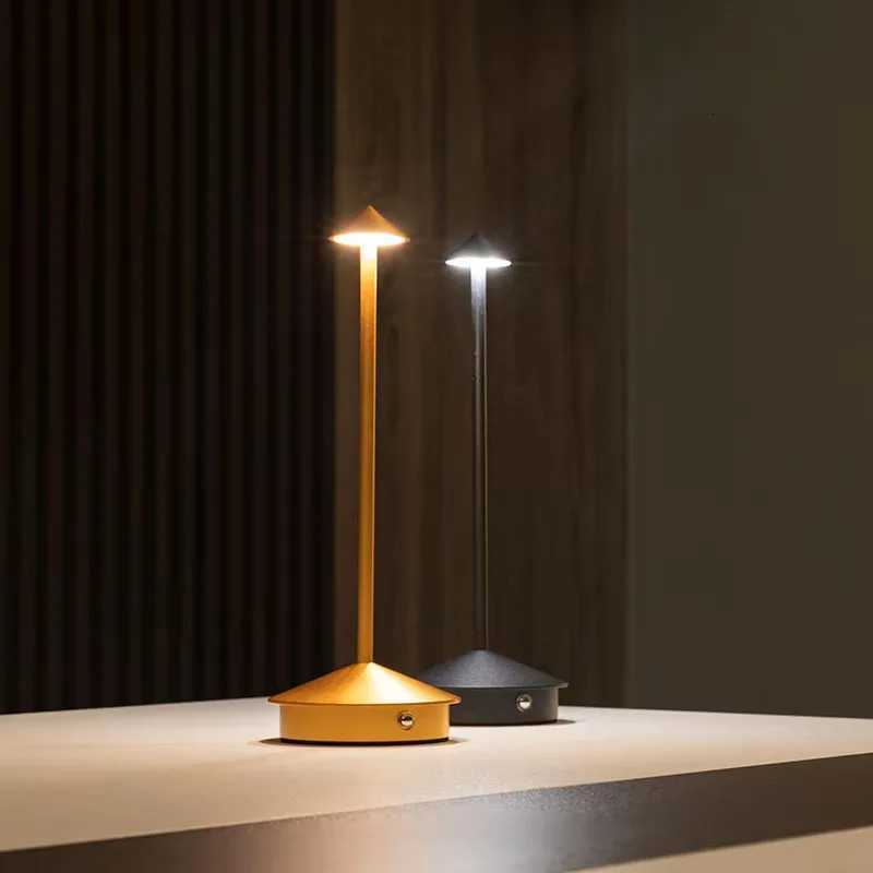 Lámparas de mesa Lámparas de mesa inalámbricas Lámpara de escritorio LED recargable Lámpara de noche regulable táctil portátil impermeable al aire l