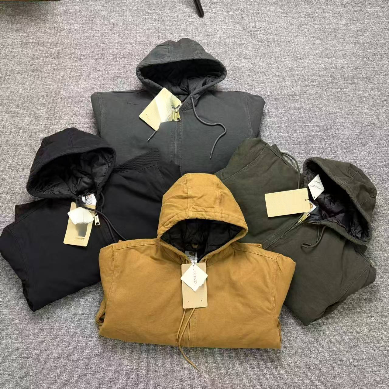 Carhartness Jacket Mens Designer American Street Jacket Washed Style Vintage Jacket Carhartmens Puffer Cotton Mesh Coat Luxury Detroit Classic Trend