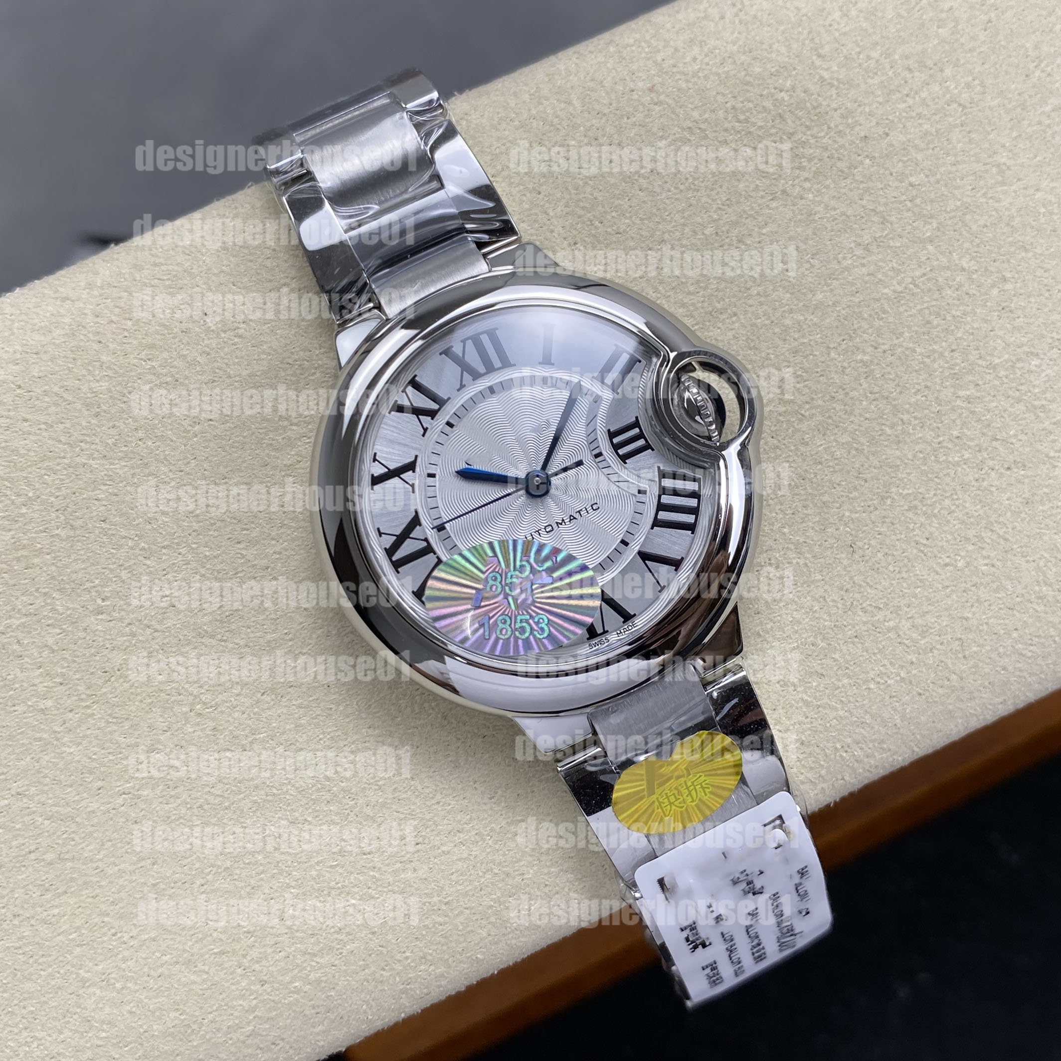 7A High-quality classic men's mechanical designer watches Sapphire crystal glass, double-sided anti-glare watch lens 42mm 36mm 33mm Leather str