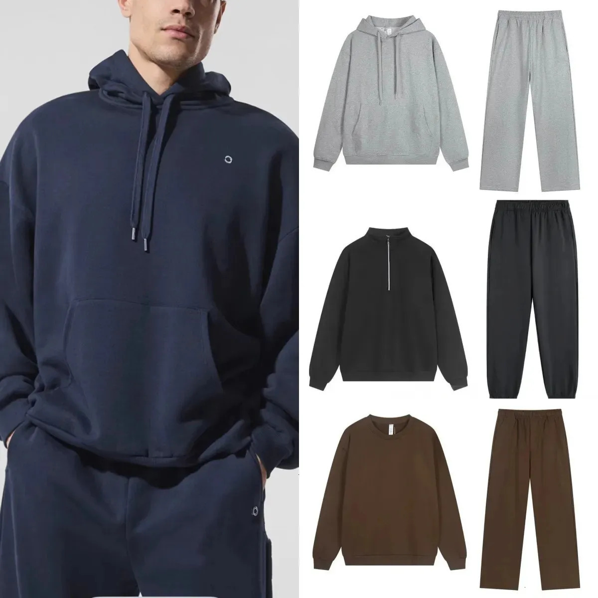 Zipper alolynessities jacket Pants Clothes men set Hooded Comfort alolynessities women set sweatshirt Pants sets Men alolynessities Hoodie Jacket sw