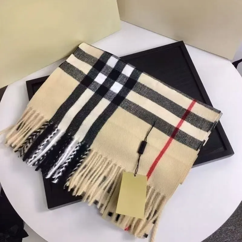 2026 Classic Check Pattern Autumn Winter British Style women's Men's Designer Scarf Fashion Check Design Shawl Wool Winter Warm Size 180x3