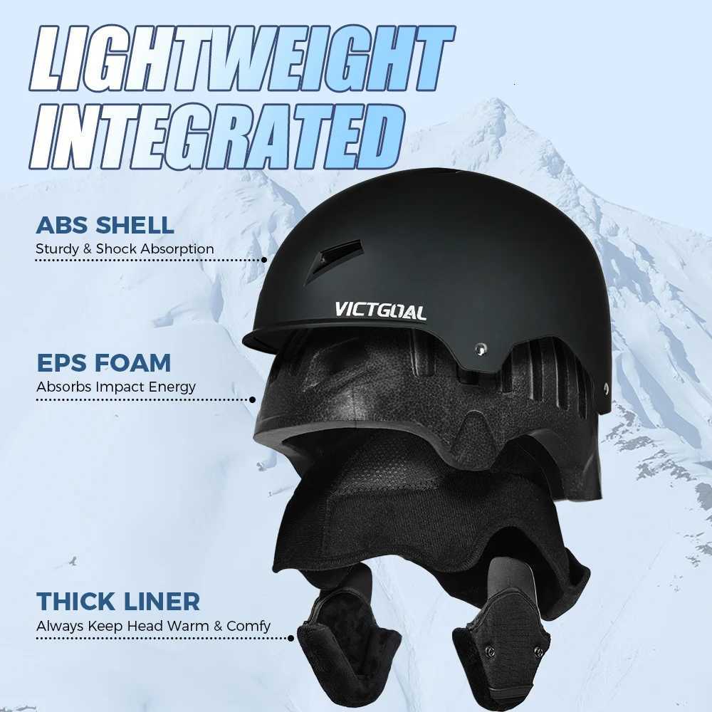 Ski Ski Warm Helmets VICTGOAL Helmet Adjustable Men Snowboard Helmets Women Lightweight Skiing Skateboard Helmet Winter Safety Accessories D2609191