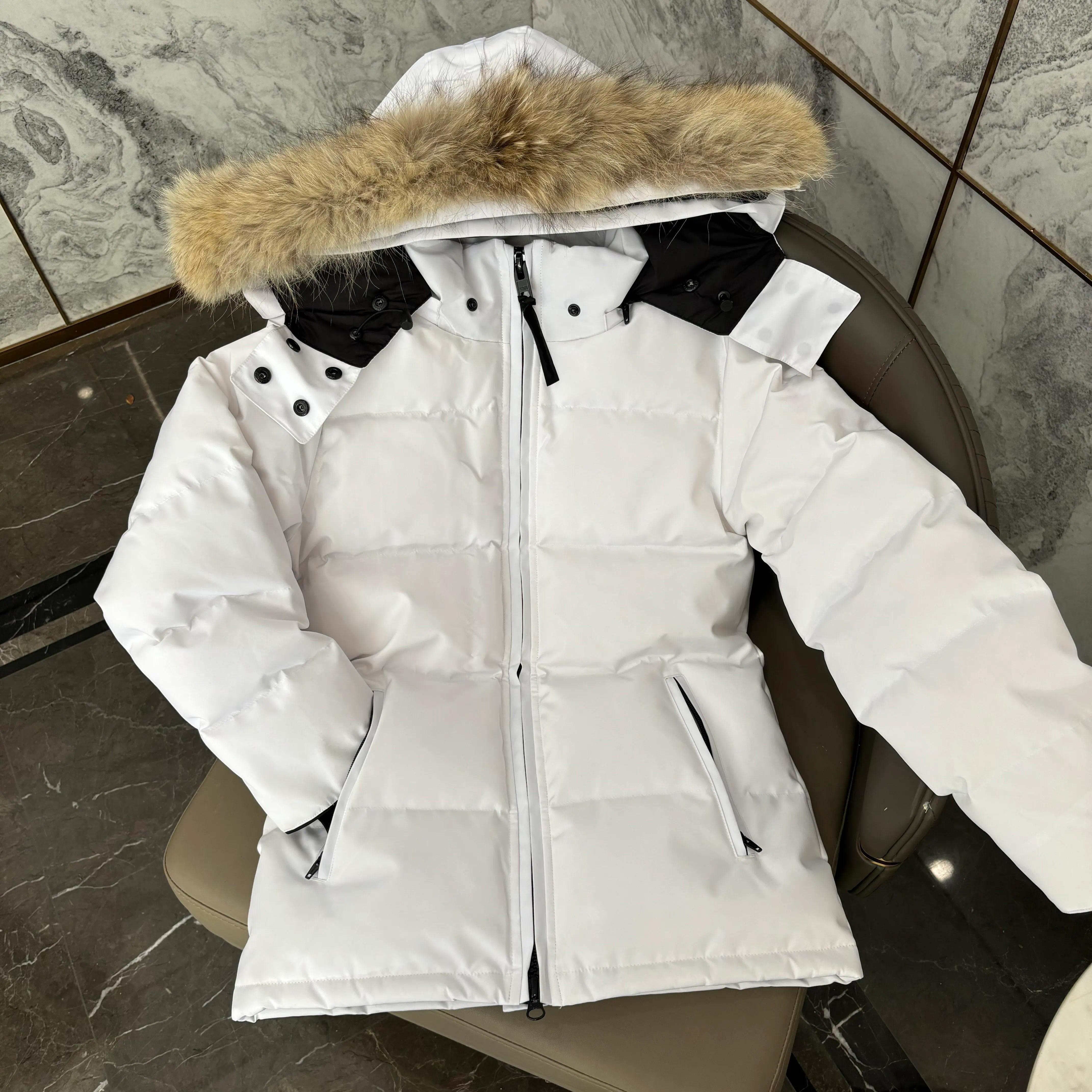 Designers Women Down Jacket Long Coat Large Pocket Fur Collar Thermal Top Female womens autumn winter Large Clothing Coats Doudoune Femme