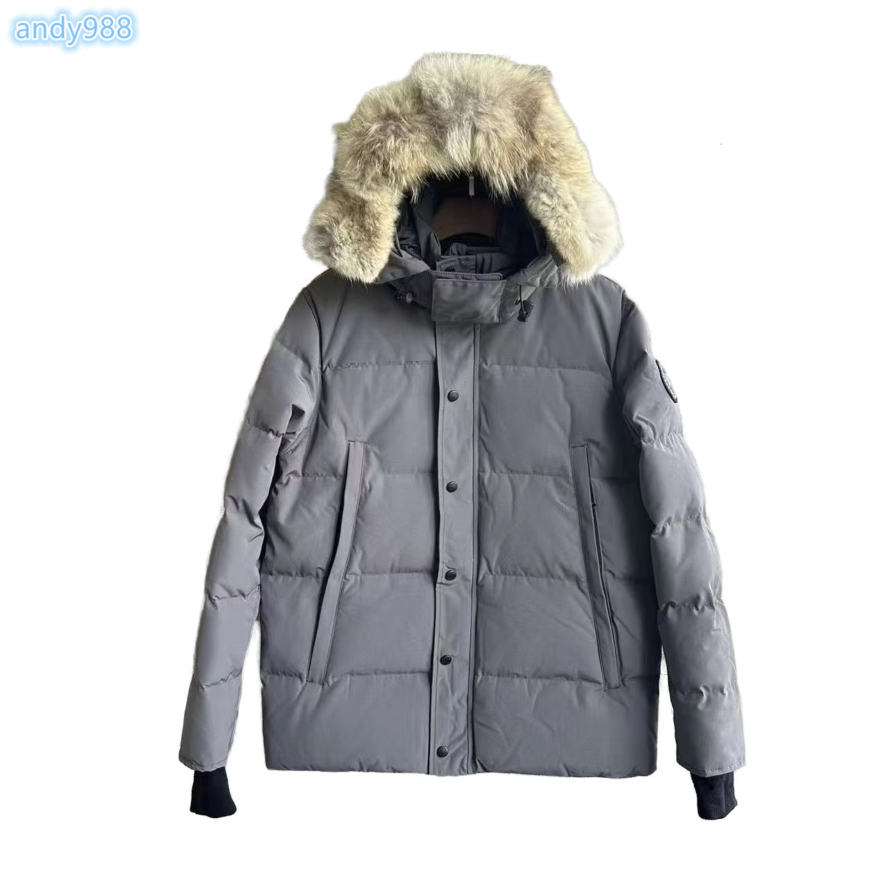 Classic Men's Hooded Winter Puffer Jacket Thick Warm Windproof Waterproof Breathable Down-Filled Casual Parka Zipper Seamless