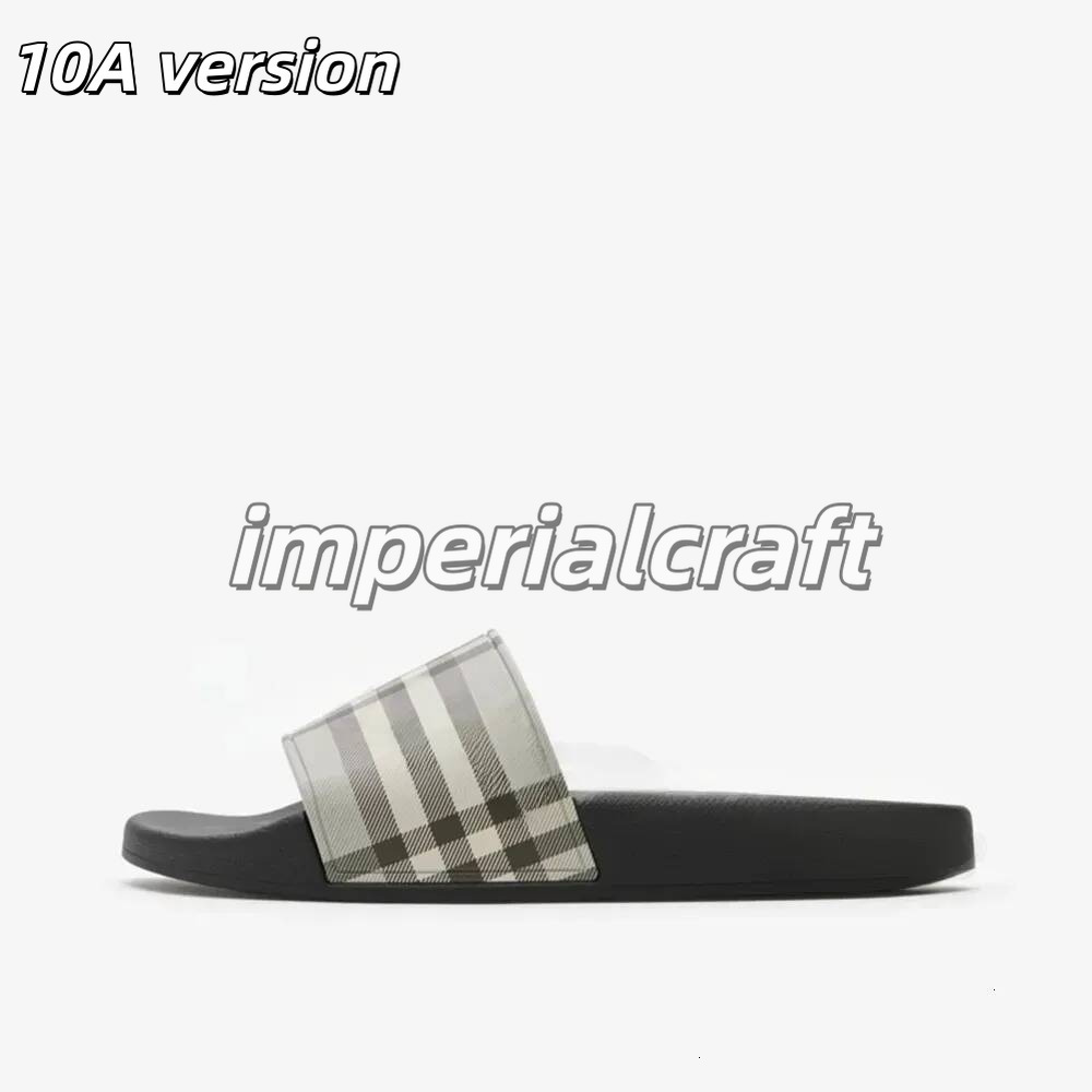 Designer Check Bur Berryitys Slides Summer Beach Slippers Vintage Tartan Blueberry Slider High Quality Luxury Sandals Archive Beige Print Embossed S