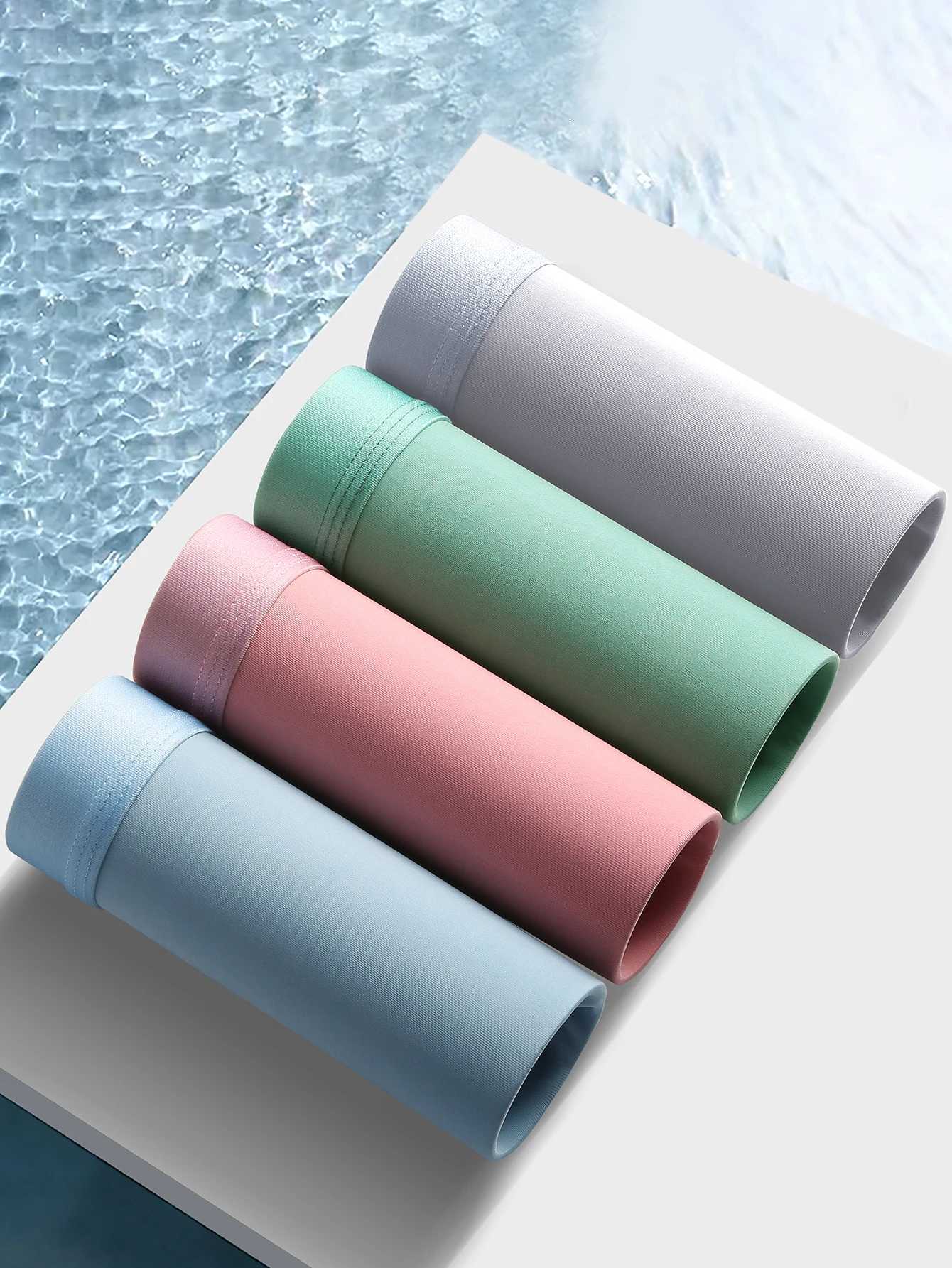 Men's Pieces Underpants Panties 4 Cool Smooth Comfortable Breathable Men's Boxers Ice Silk Sports Fitness Casual Fitness Men's Pants