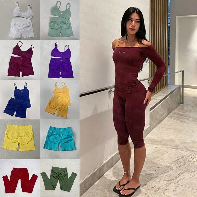 7A High quality off shoulder bra shorts legggings dfynelies gym set yoga women workout dyfyne set dfynelies flares joggers top one piece dyfne sport