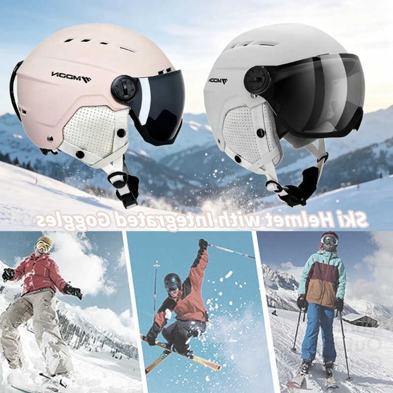 Helmets Ski Helmet with Ski Integrated Goggles for Men Women Youth Snowboard Full Face Helmet Winter Sports Gear Adjustable Ventilation D260919