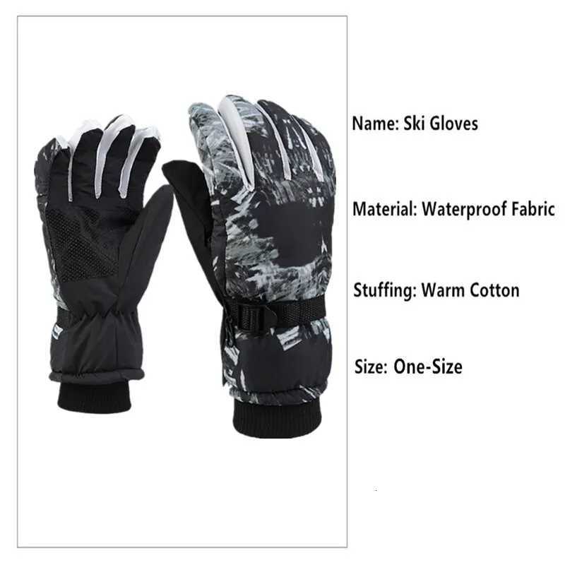 Ski Gloves Men Black Ski Gloves Ultralight PU waterProof Winter Warm Gloves Snowboard Male Cycling Motorcycle Riding Snow windpro of Gloves D2609191