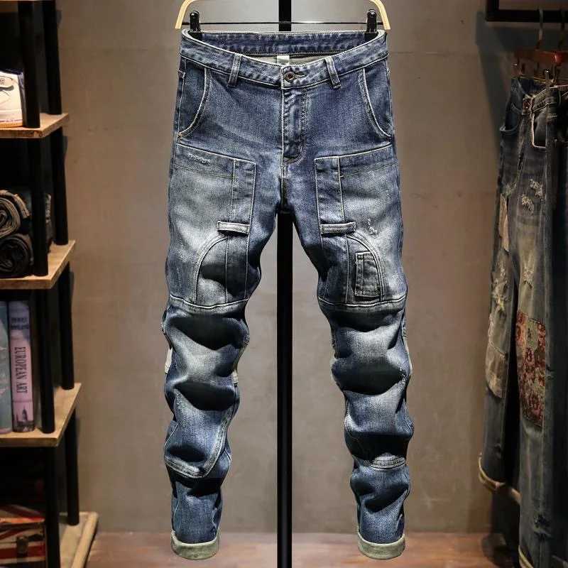 Men's Jeans 2024 Spring and Autumn New Fashion Trend Retro Straight Leg Jeans Men's Casual Relaxed Comfortable Breathable Trousers 28-36 X
