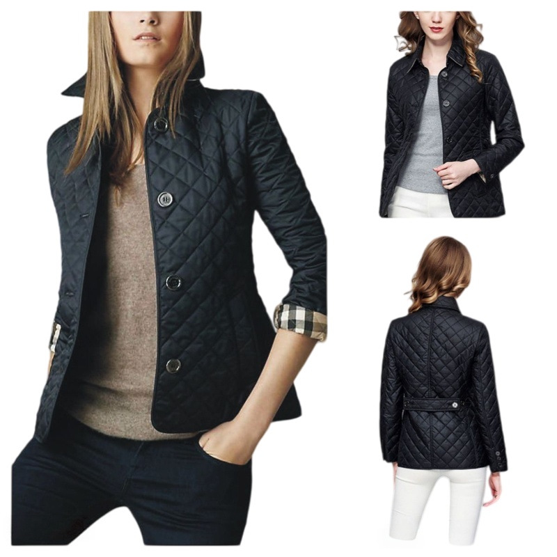 Women designer coats Plaid Padded Coat Slim Retro Warm Quilted Jackets Autumn Winter Casual Windproof Fashion Outerwear dh1629