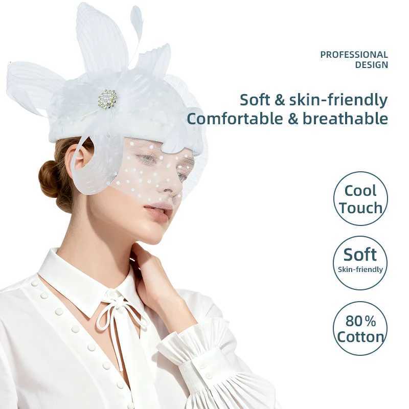 Color Solid Berets Feather Fashionable Beret Bride Wedding Headwear Women Floral Hair Fascinator Headband Elegant Bridal Hair Accessory N260919