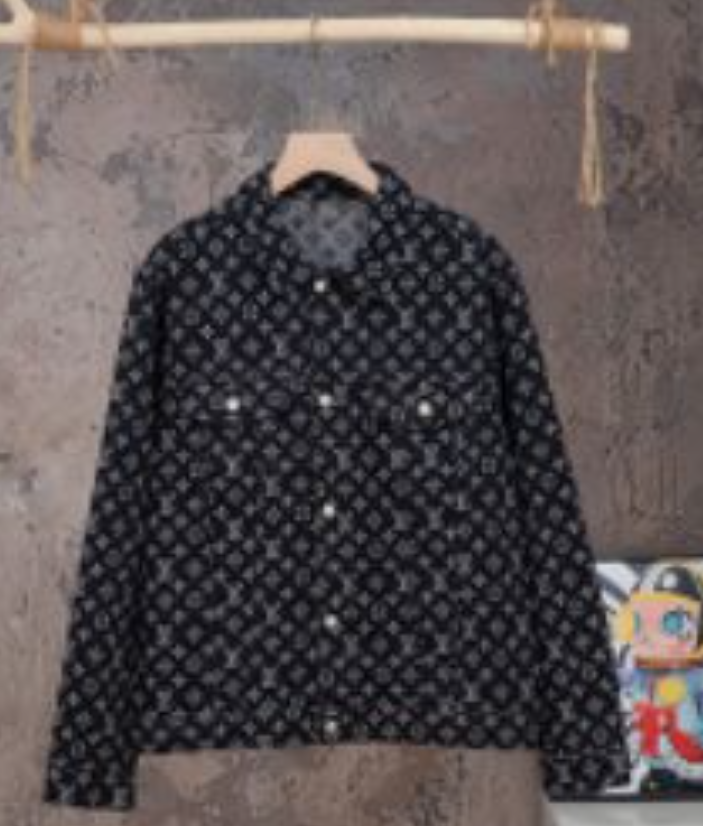 designer jeans jacket for men long sleeve Luxury letter jacquard Lapel denim jackets mens Coats sportswear sets