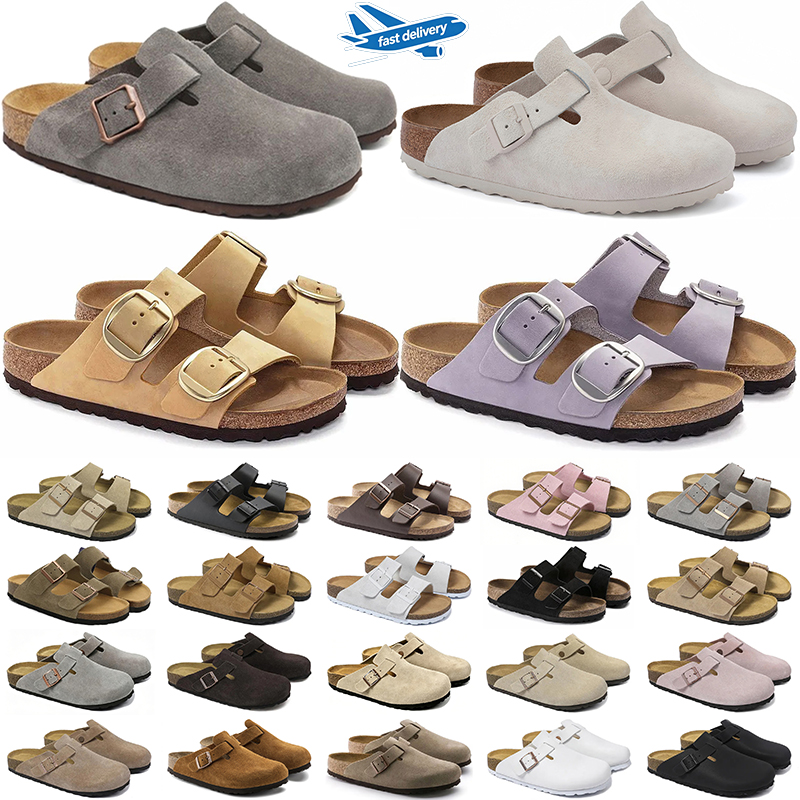 pantofole firmate ciabatte sandali con fibbia per uomo donna zoccoli ciabatte scarpe in pelle scamosciata scivolo sandalo da donna uomo nero bianco